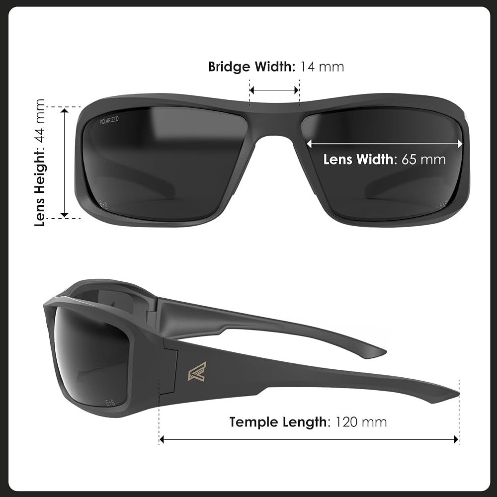 EDGE Brazeau Safety Glasses, Z87 Polarized Safety Sunglasses